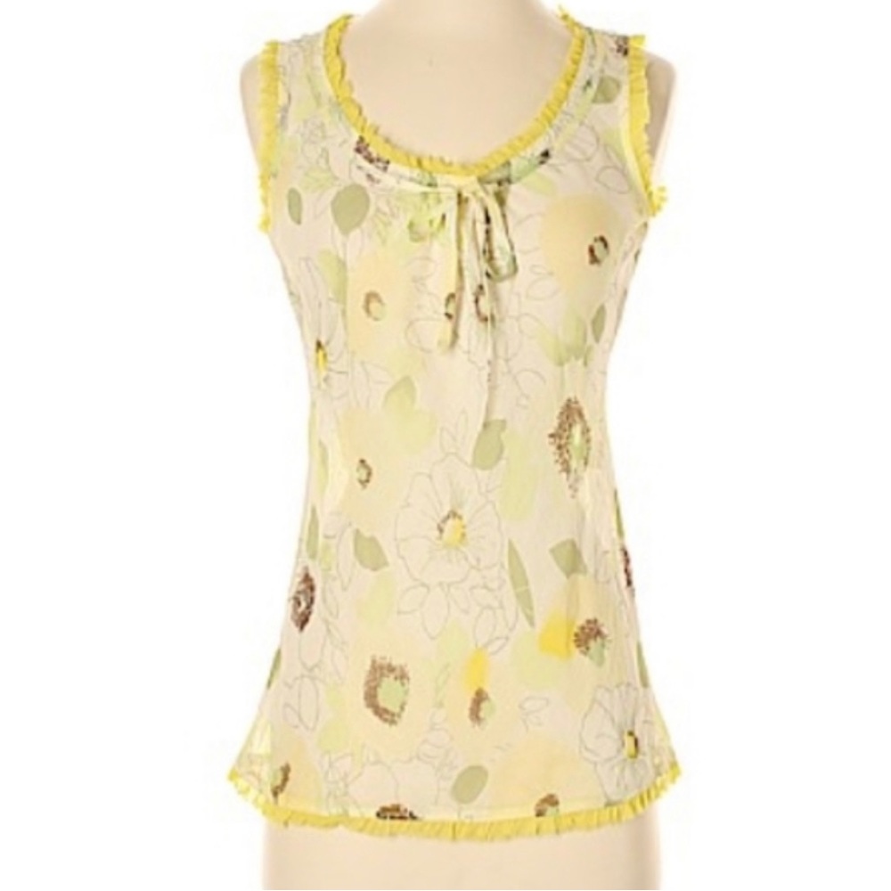 Express Design Studio Sheer Flowers Top